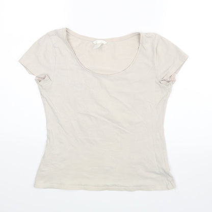 H&M Womens Beige   Basic Blouse Size M