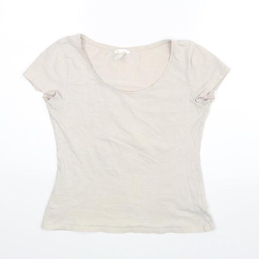 H&M Womens Beige   Basic Blouse Size M