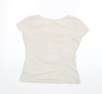 H&M Womens Beige   Basic Blouse Size M