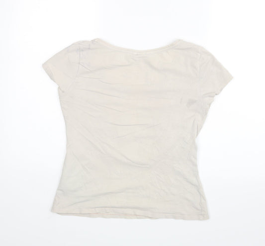 H&M Womens Beige   Basic Blouse Size M