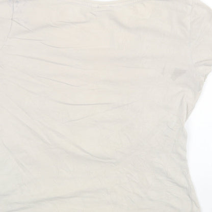 H&M Womens Beige   Basic Blouse Size M