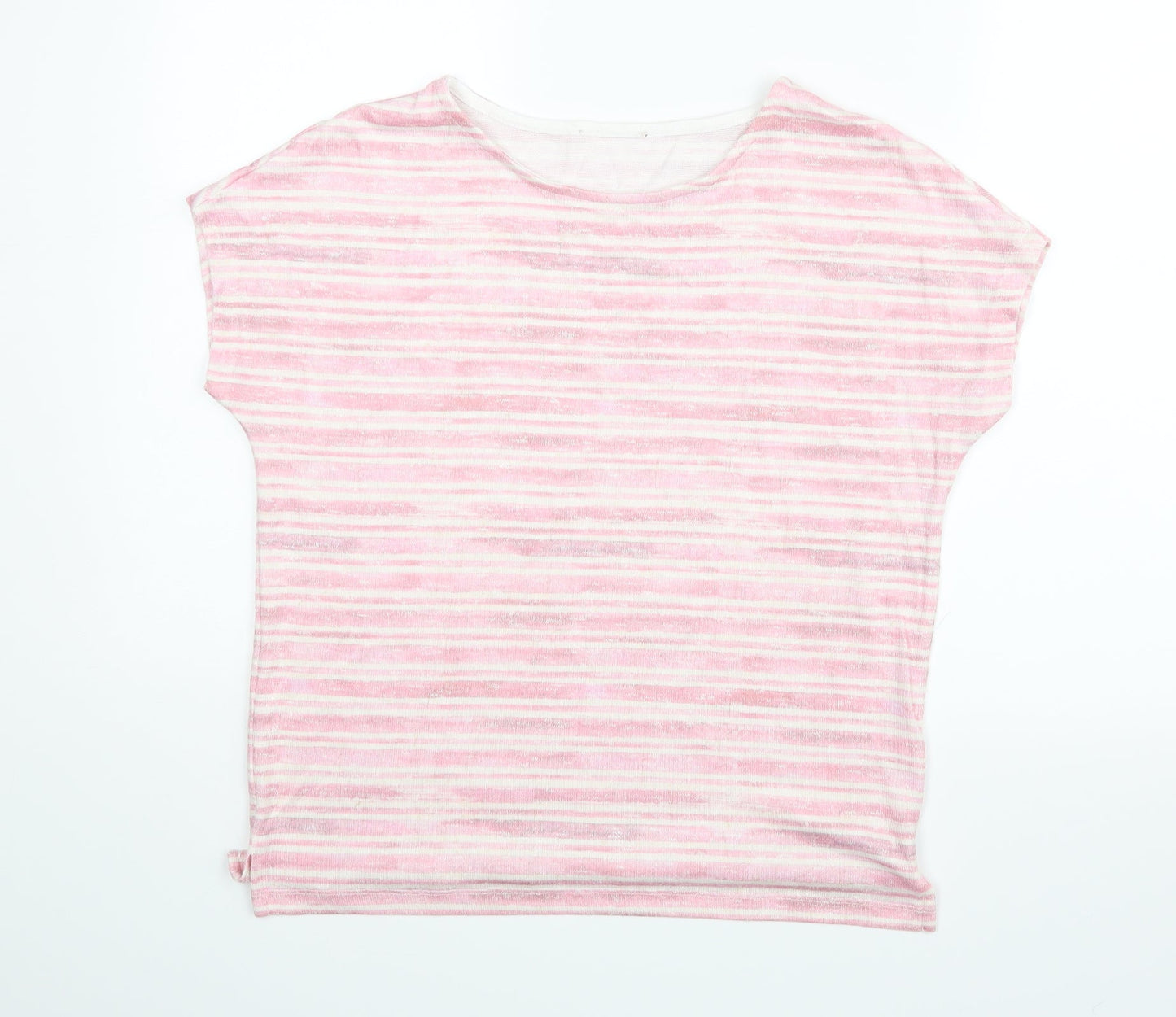 TU Womens Pink Striped  Basic Blouse Size 8