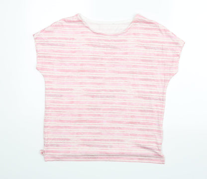TU Womens Pink Striped  Basic Blouse Size 8