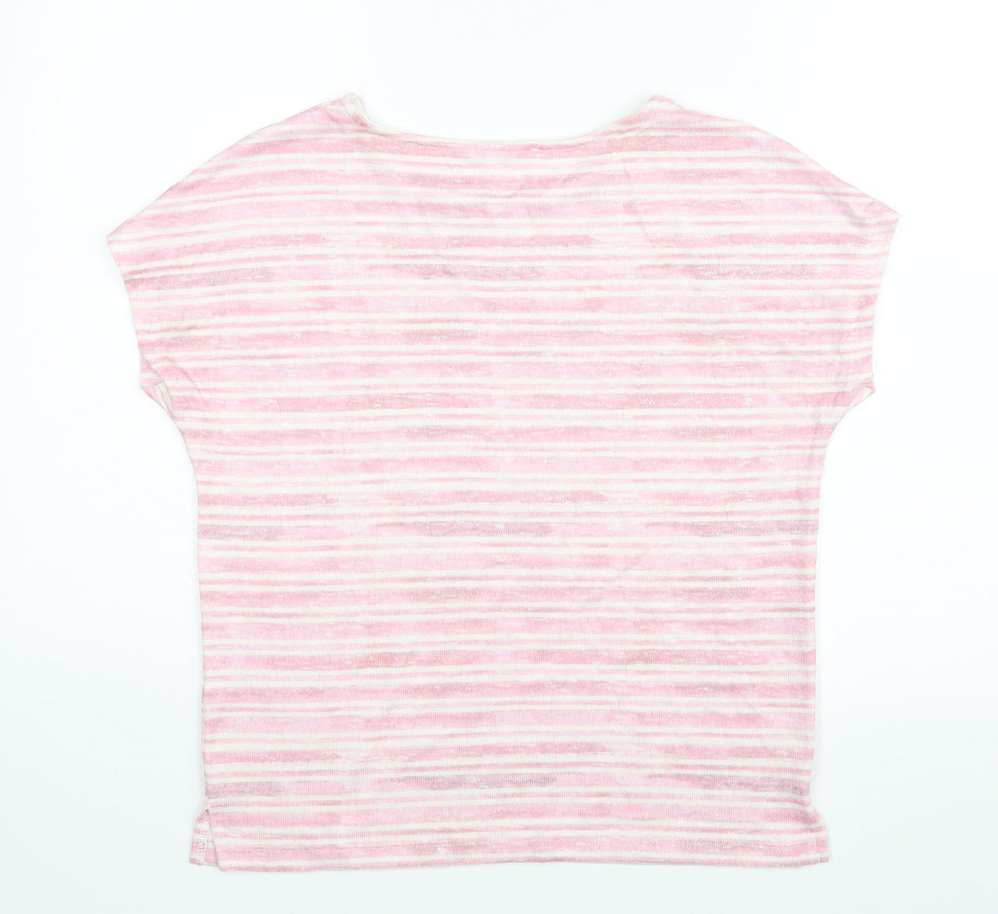 TU Womens Pink Striped  Basic Blouse Size 8