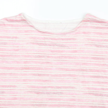 TU Womens Pink Striped  Basic Blouse Size 8