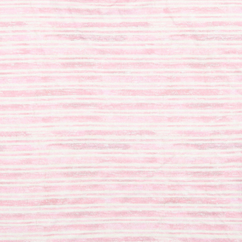 TU Womens Pink Striped  Basic Blouse Size 8