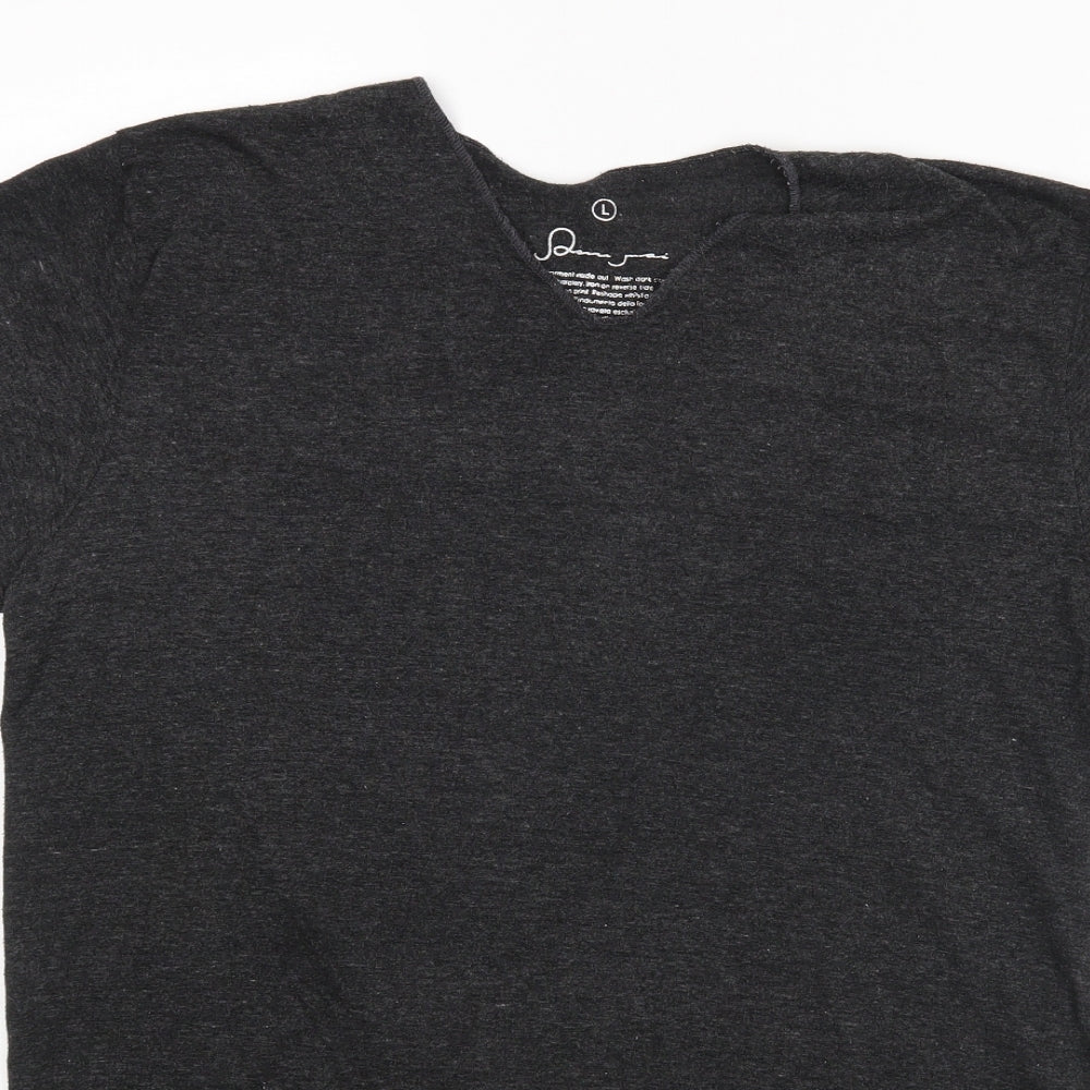Womens UK Size L Preworn Grey Basic Blouse