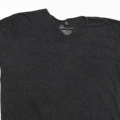 Womens UK Size L Preworn Grey Basic Blouse