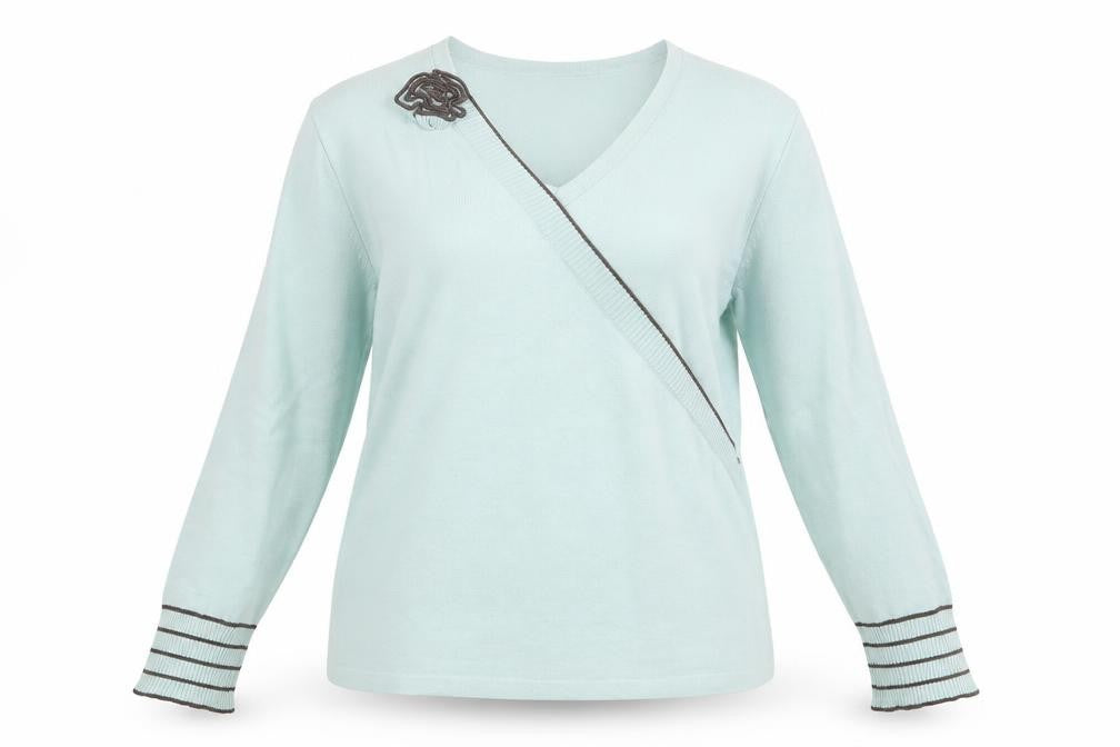 Womens UK Size 16 LUCIA Green Basic Blouse