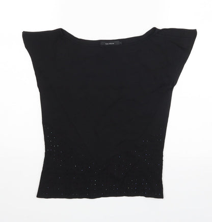 Tom Wolfe Womens Black   Basic Blouse Size L