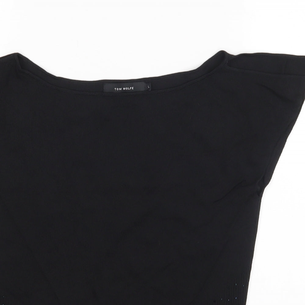 Tom Wolfe Womens Black   Basic Blouse Size L
