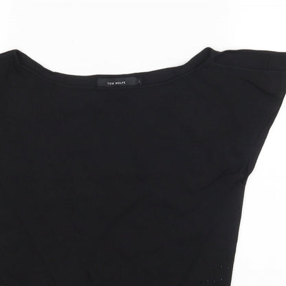Tom Wolfe Womens Black   Basic Blouse Size L