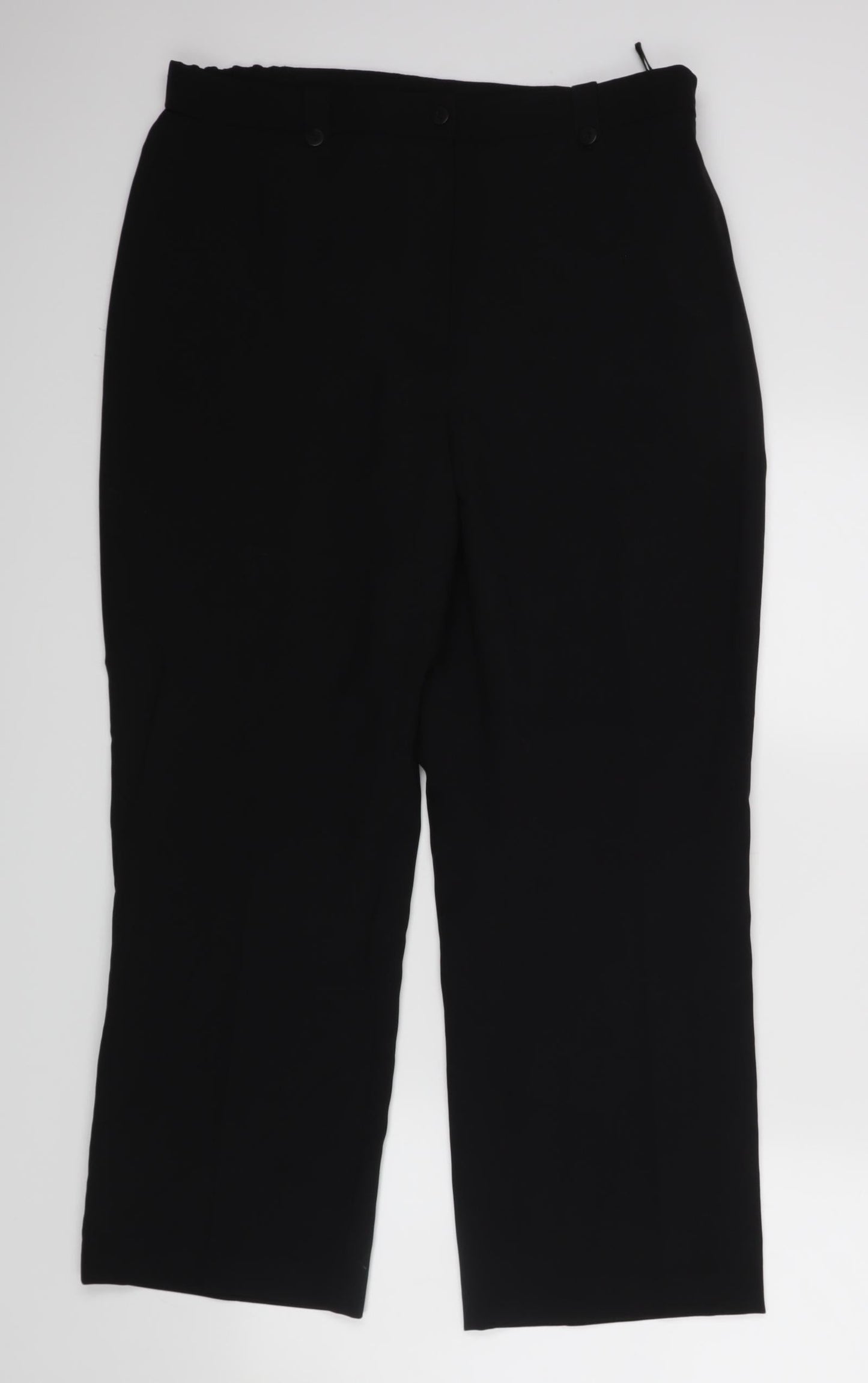 Womens UK Size 16 Classics Regular Fit Dress Pants Black Trousers