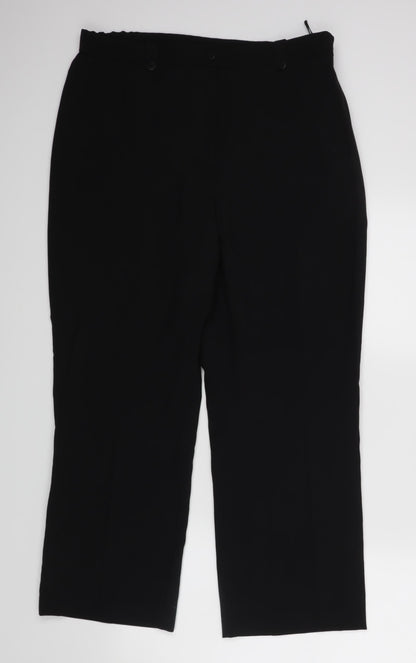 Womens UK Size 16 Classics Regular Fit Dress Pants Black Trousers