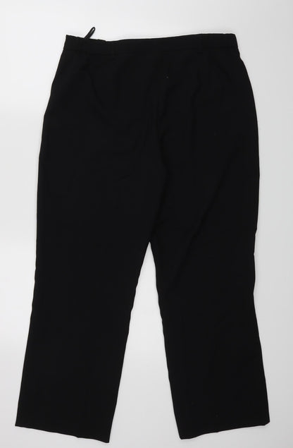 Womens UK Size 16 Classics Regular Fit Dress Pants Black Trousers