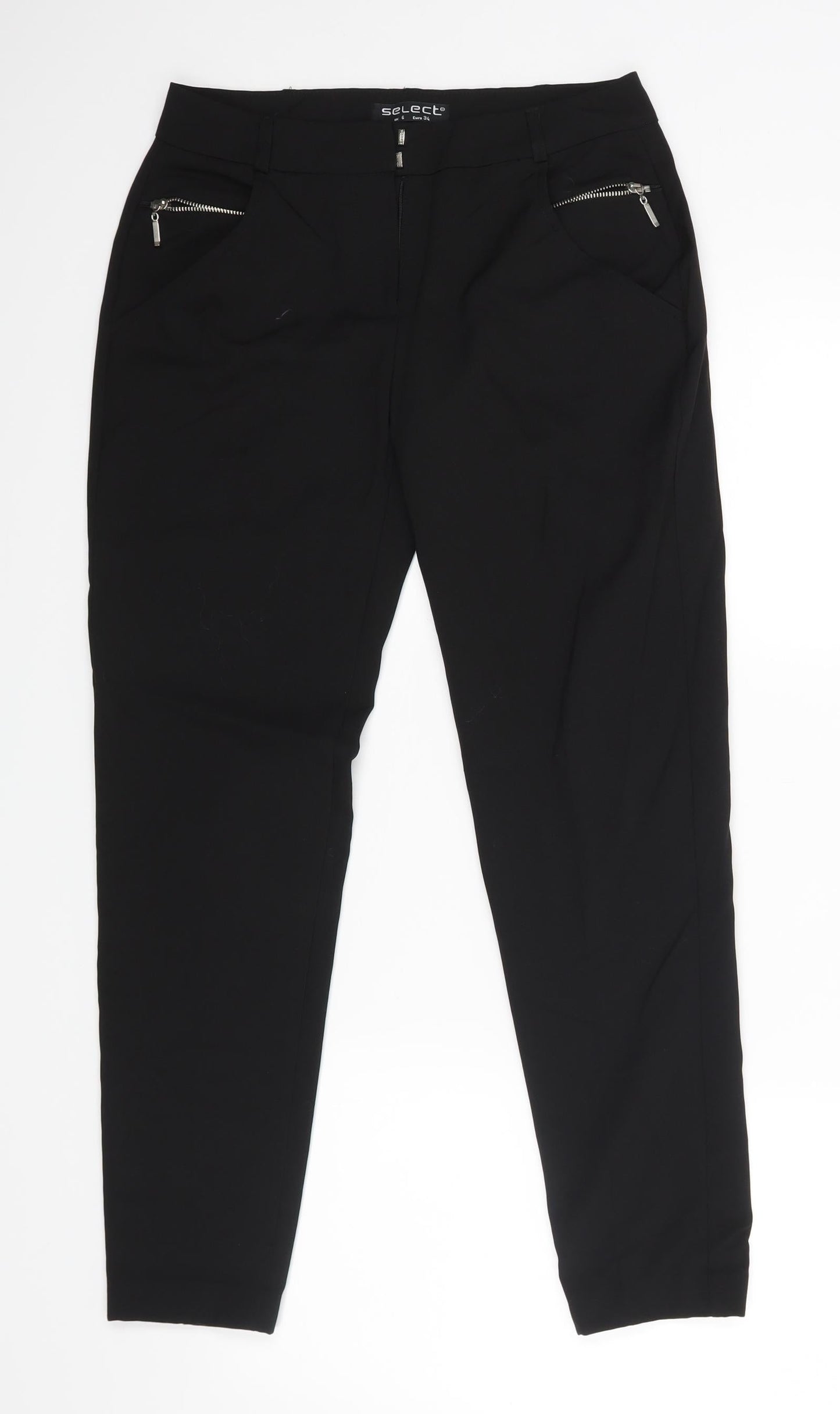 Select Womens Black   Dress Pants Trousers Size 6 L26 in