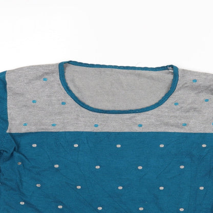 Womens UK Size  Just Elegance Blue Basic Blouse
