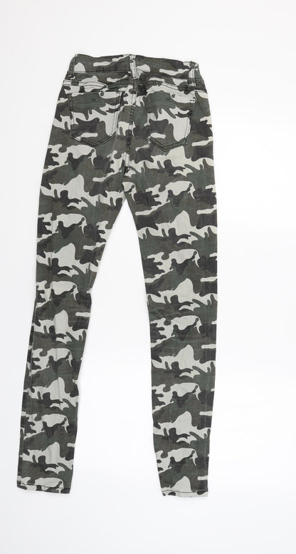 Dzire Womens Green Camouflage  Capri Trousers Size XS L29 in