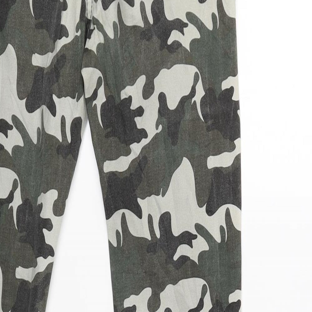 Dzire Womens Green Camouflage  Capri Trousers Size XS L29 in