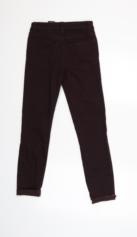 Womens UK Size 8 H&M Regular Fit Capri Red Trousers