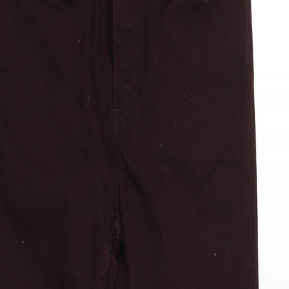 Womens UK Size 8 H&M Regular Fit Capri Red Trousers