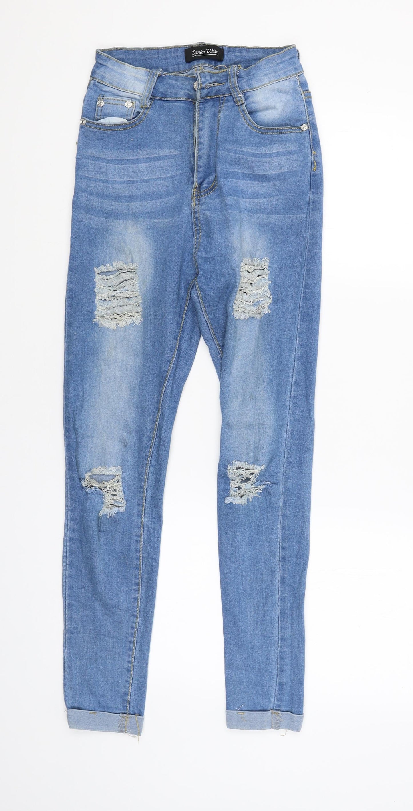 Womens UK Size 6 Denim Wise Regular Fit Skinny Blue Jeans