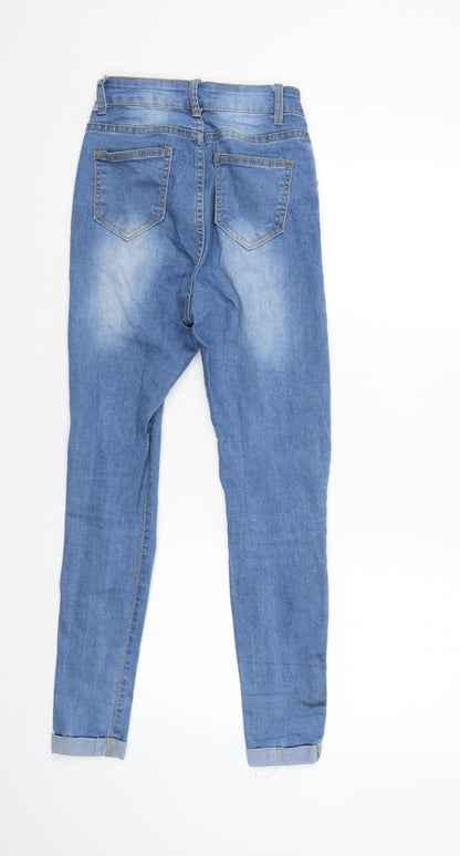 Womens UK Size 6 Denim Wise Regular Fit Skinny Blue Jeans