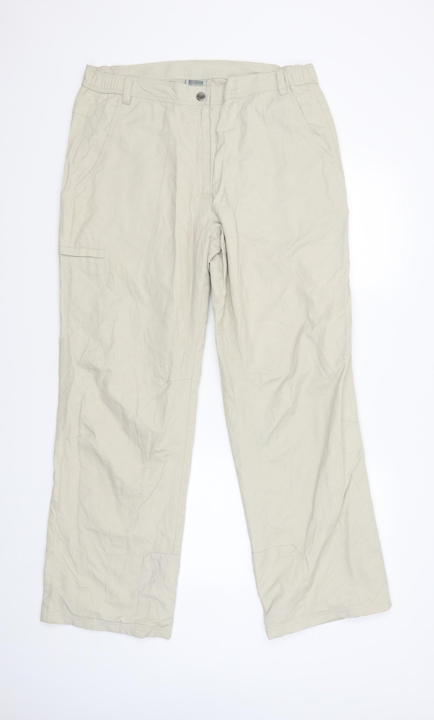 Outdoor Discovery Womens Beige   Capri Trousers Size L L31 in