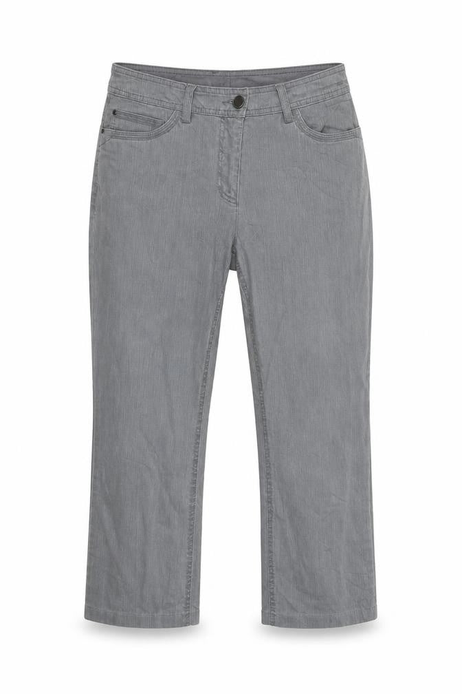 Womens UK Size 12 Yessica Regular Fit Capri Grey Trousers