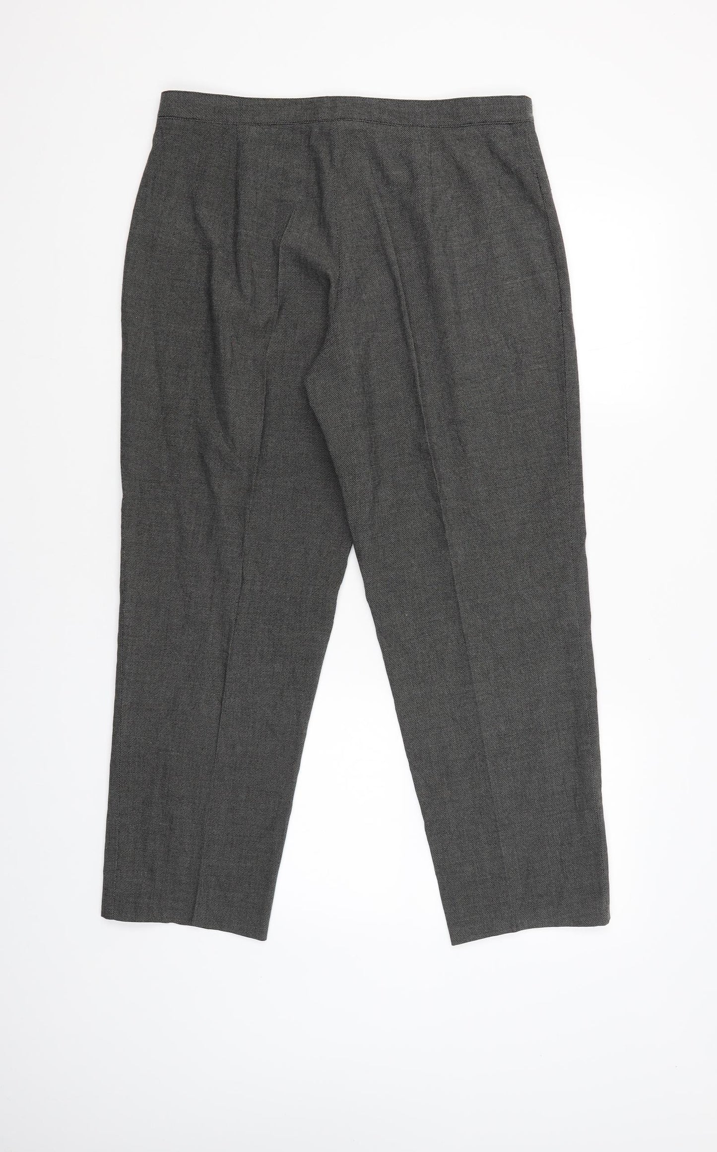 Ibris Style Womens Grey   Capri Trousers Size 44 L26 in