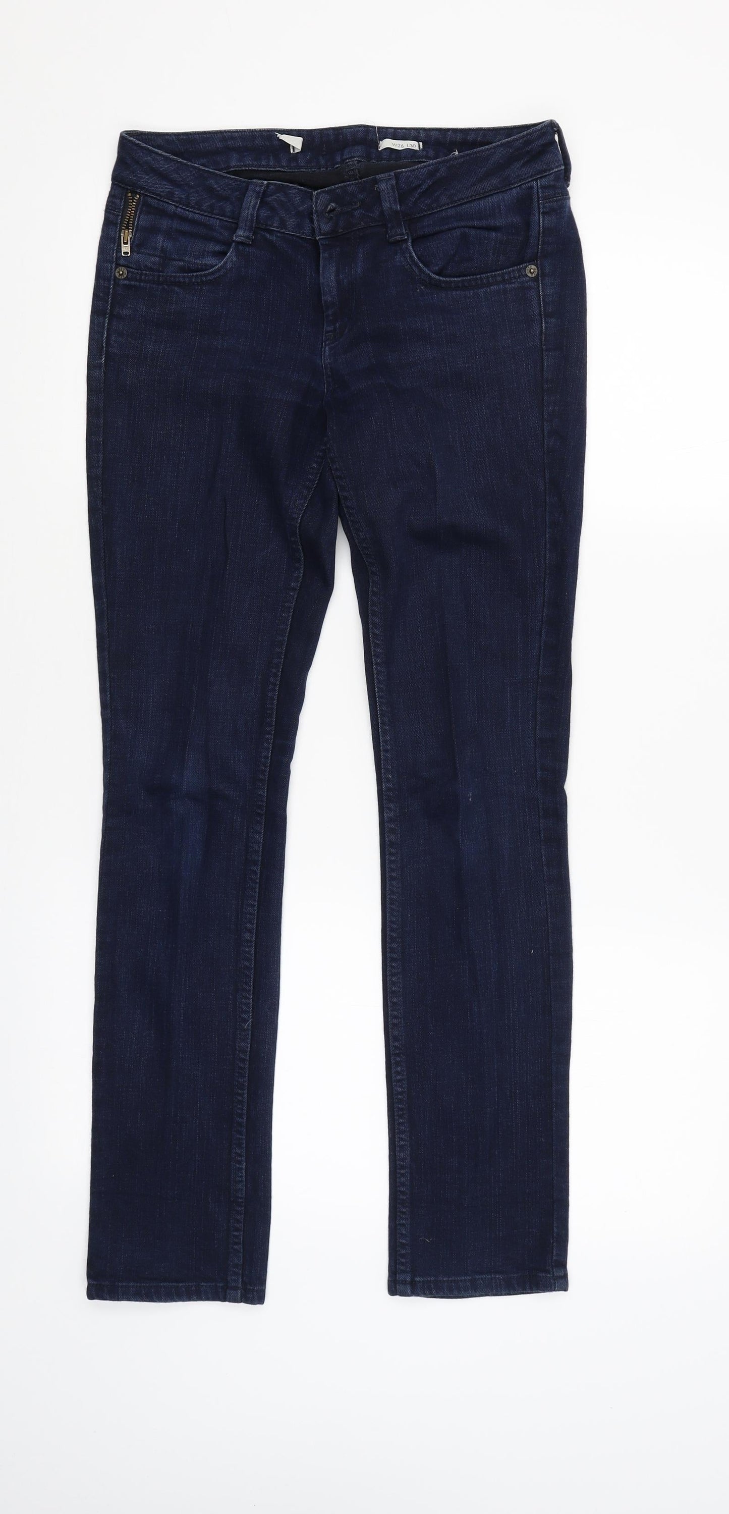 Womens UK Size 26 Preworn Regular Fit Skinny Blue Jeans
