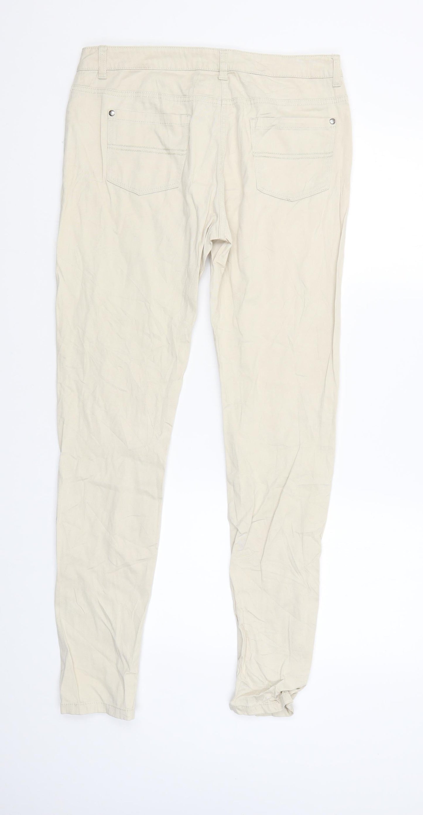 F&F Womens Beige   Capri Trousers Size 38 L29 in