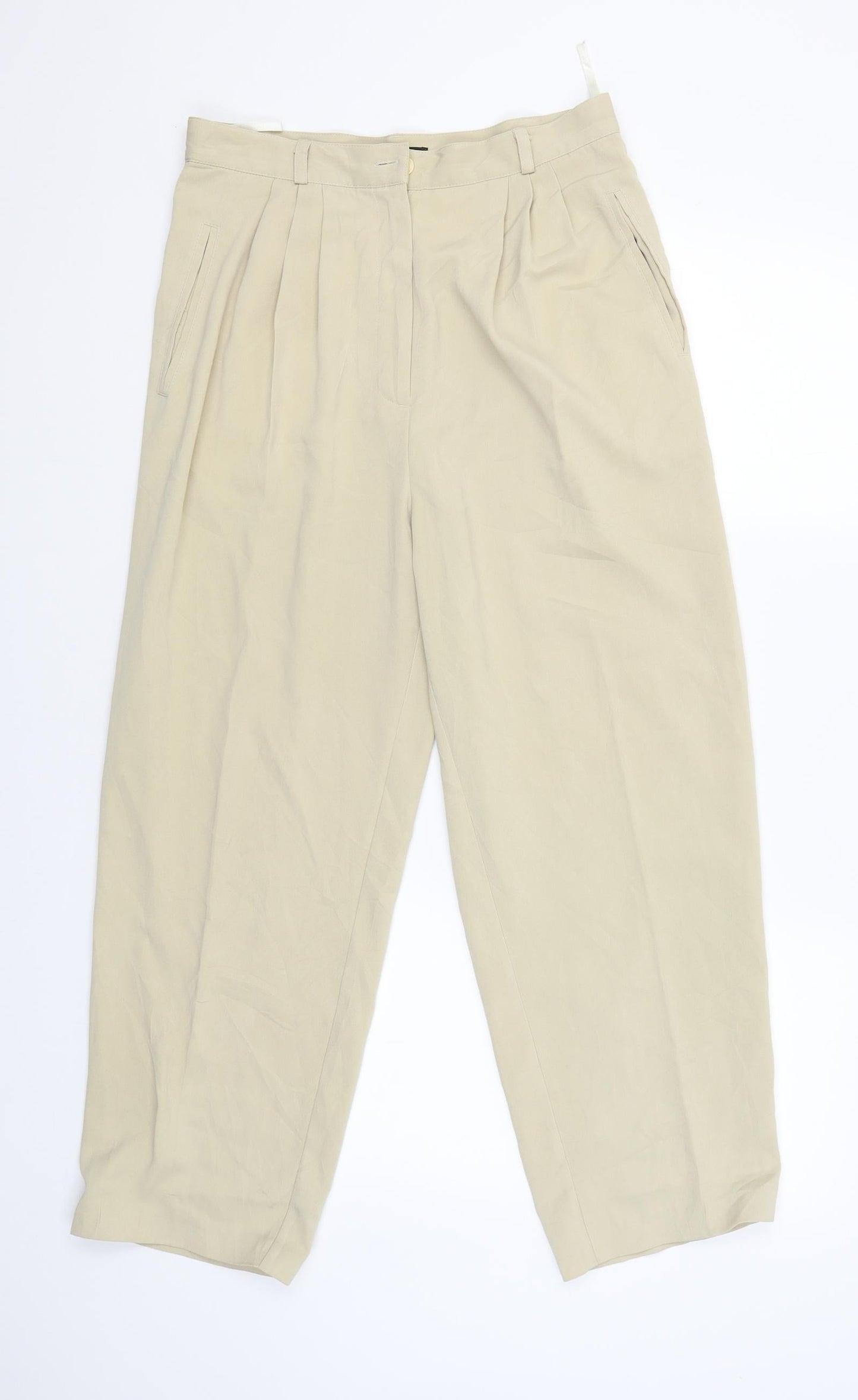CCDK Womens Beige   Capri Trousers Size 40 L24 in
