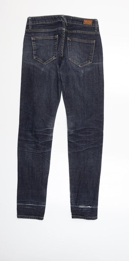 Womens UK Size 36 Diverse Regular Fit Straight Blue Jeans