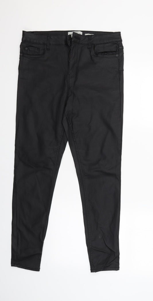 New Look Womens Black   Trousers  Size 14 L26 in