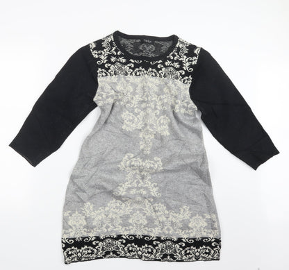 Papillon Womens Black  Knit Pullover Jumper Size L