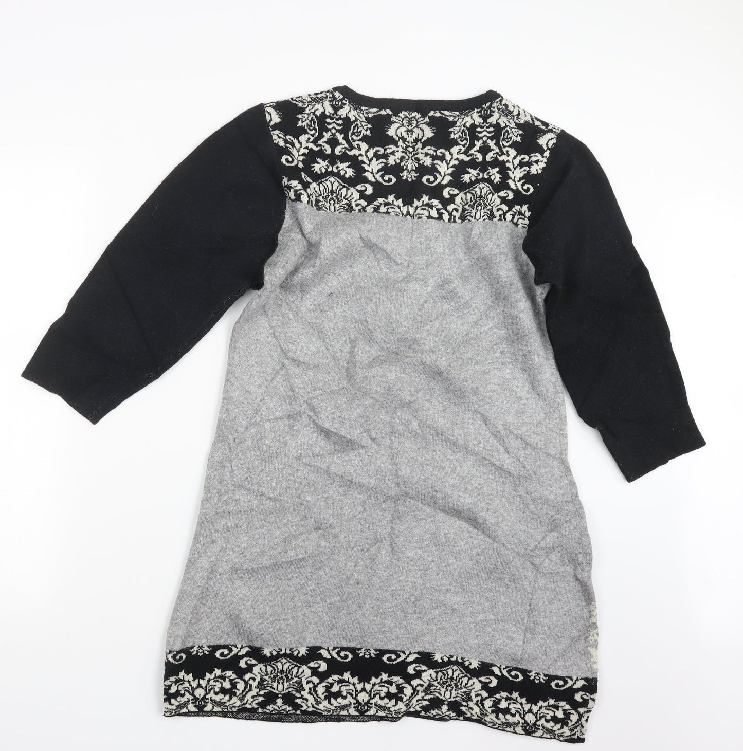 Papillon Womens Black  Knit Pullover Jumper Size L