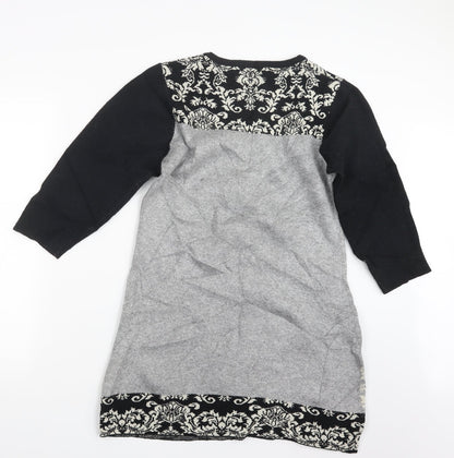 Papillon Womens Black  Knit Pullover Jumper Size L