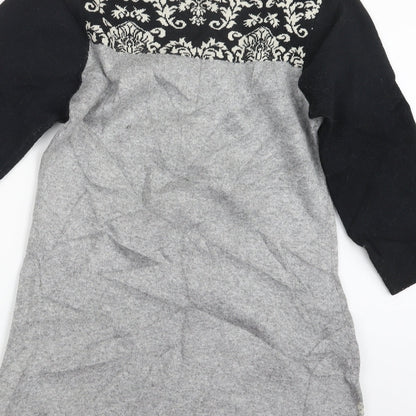 Papillon Womens Black  Knit Pullover Jumper Size L