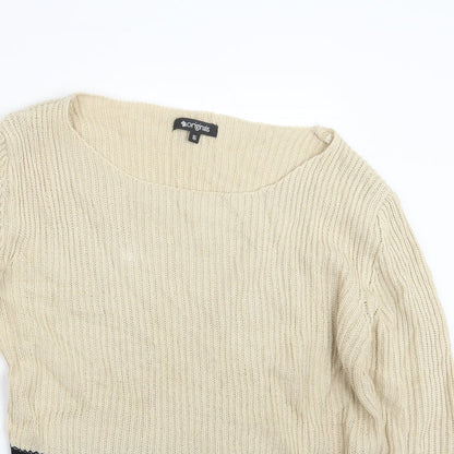 Womens UK Size 16 Originals Beige Pullover Jumper