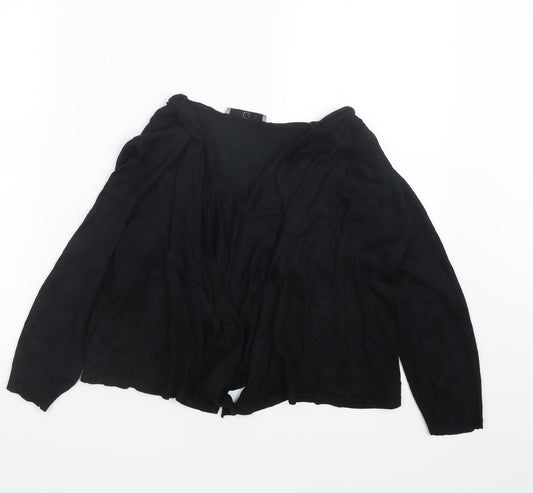 TU Womens Black  Knit Cardigan Jumper Size 10