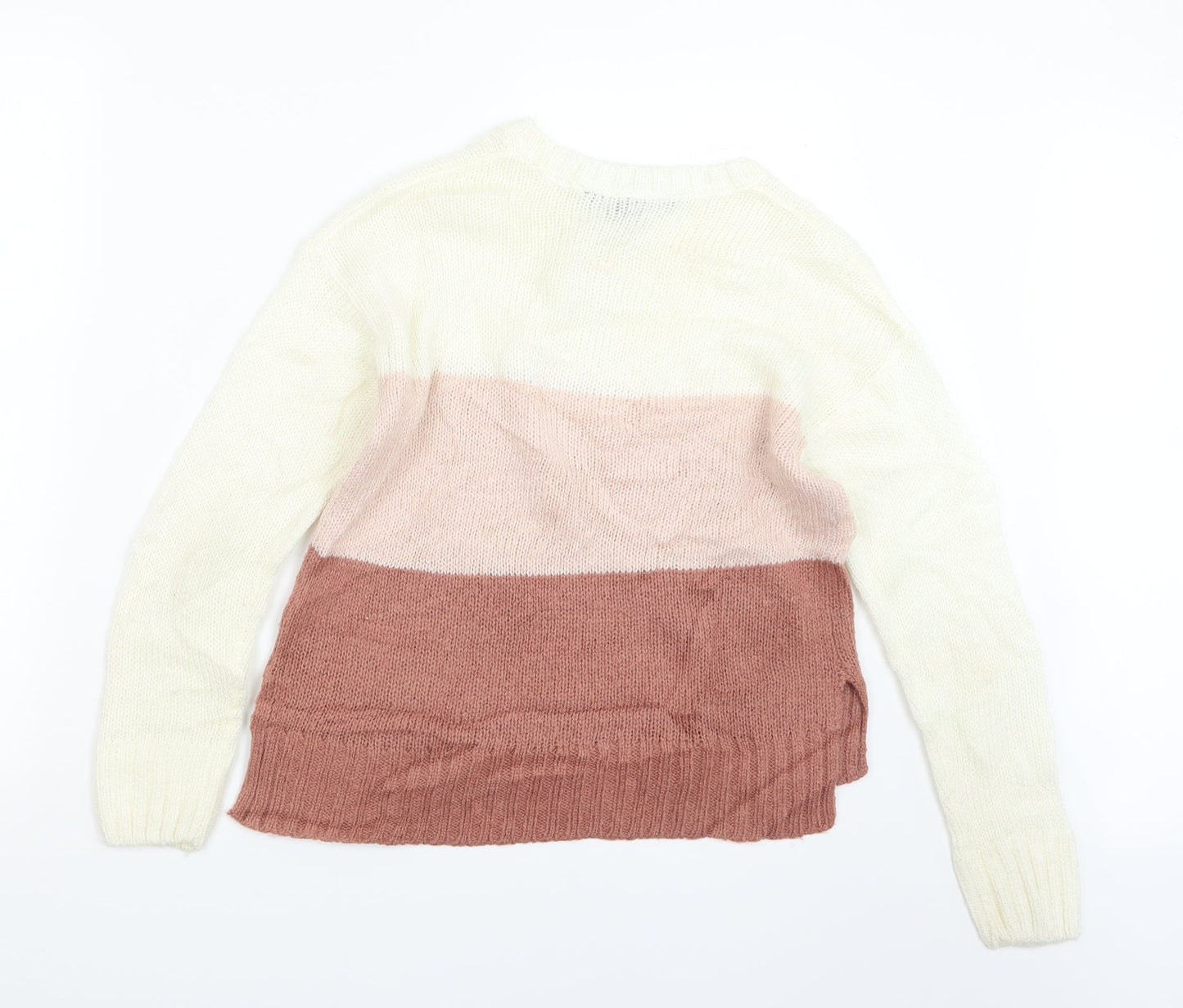 New Look Girls Pink  Knit Pullover Jumper Size 12-13 Years