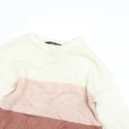 New Look Girls Pink  Knit Pullover Jumper Size 12-13 Years