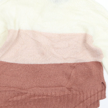 New Look Girls Pink  Knit Pullover Jumper Size 12-13 Years