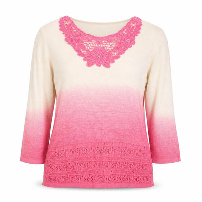 Womens UK Size L Fay Louise Pink Pullover Jumper