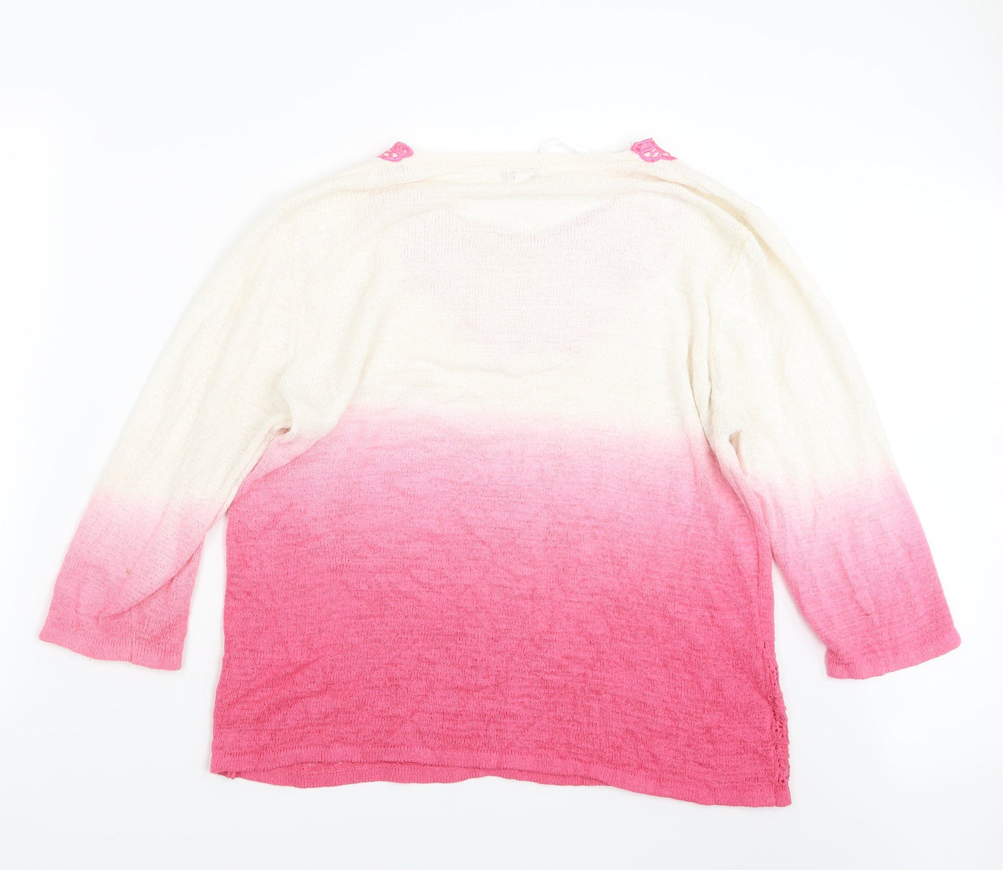 Womens UK Size L Fay Louise Pink Pullover Jumper