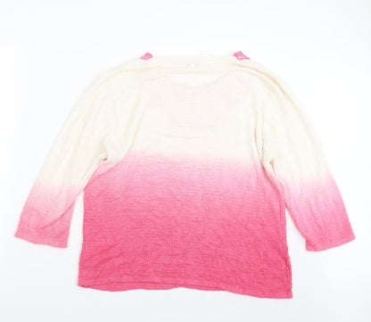 Womens UK Size L Fay Louise Pink Pullover Jumper