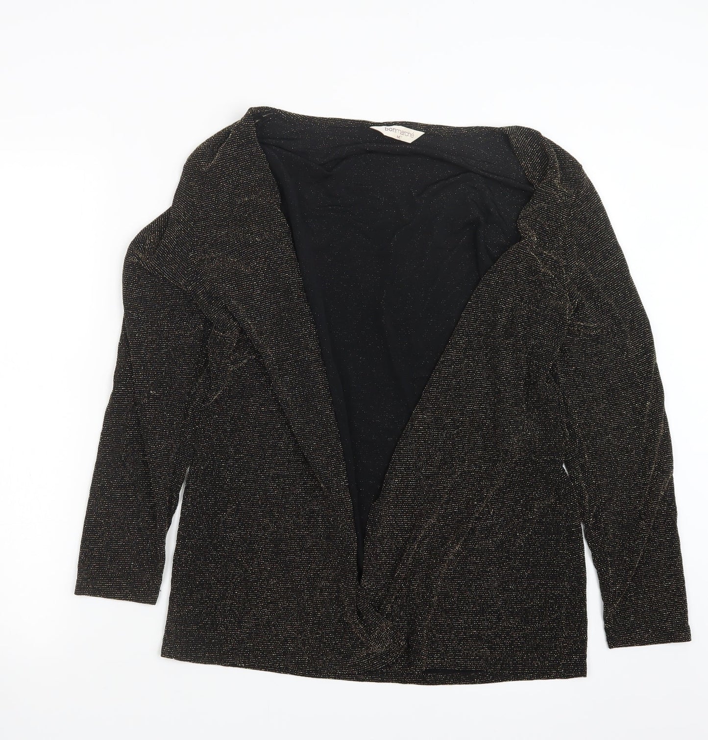 Womens UK Size M Bonmarché Gold Cardigan Jumper