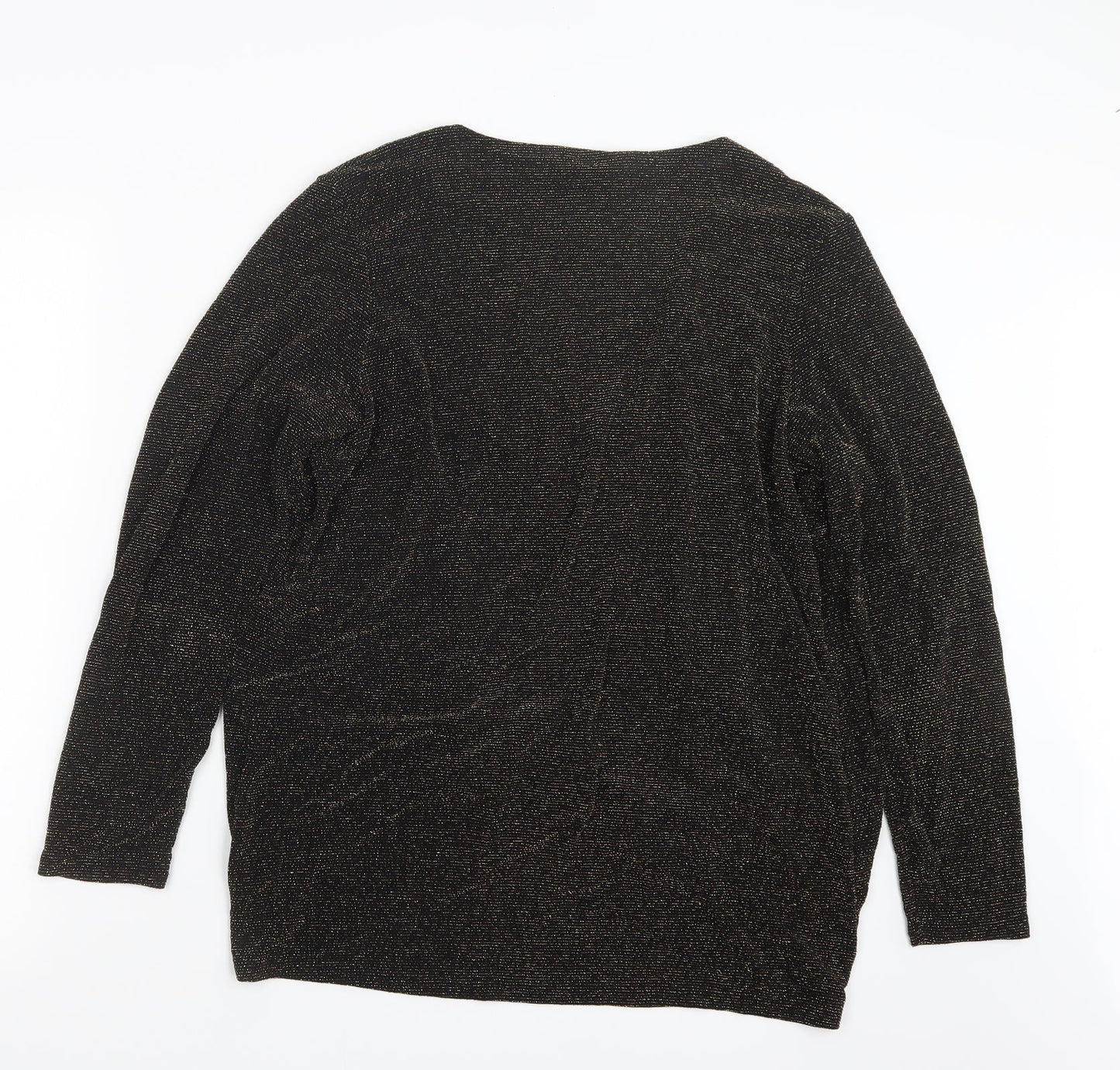 Womens UK Size M Bonmarché Gold Cardigan Jumper