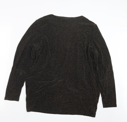 Womens UK Size M Bonmarché Gold Cardigan Jumper
